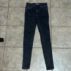 Levi’s 720 dark grey high rise super skinny jeans